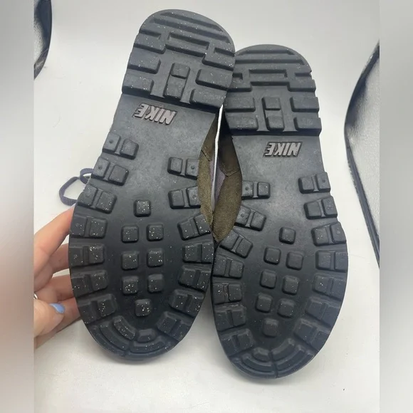 90s Nike Hightop Hiking Boots Sneakers Purple Gray leather Womens Size 6 Caldera - Picture 6 of 13